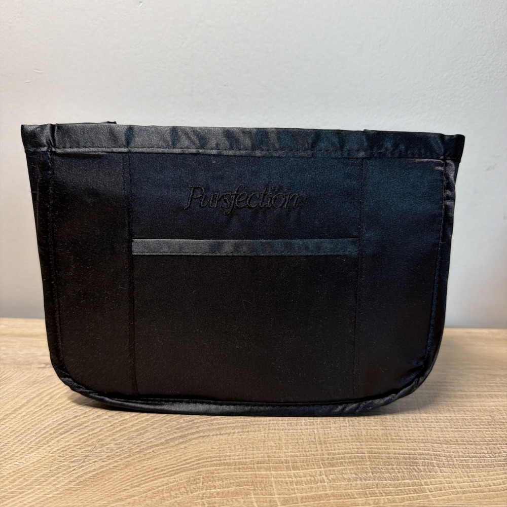 Pursfection Black Purse Organizer Insert RFID Blocking Handbag Travel Bag